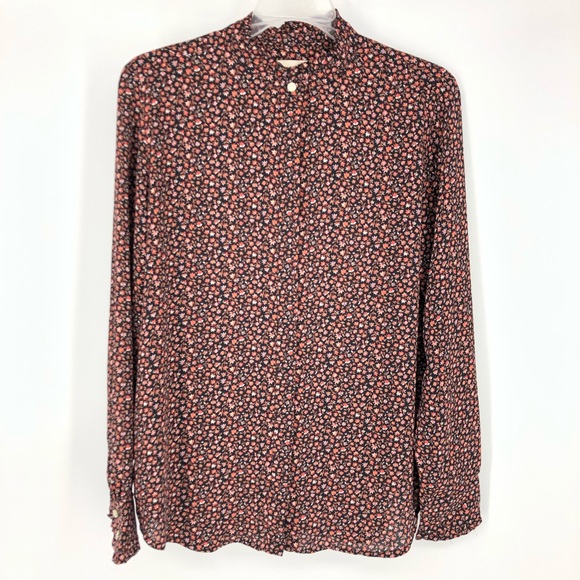 LOFT Tops - LOFT S Small Button Down Floral Printed Blouse